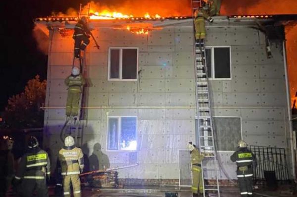 Крупный пожар произошел в Костанае