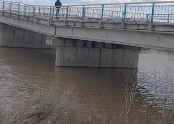 Фотография для новости Треснул мост в Костанайской области