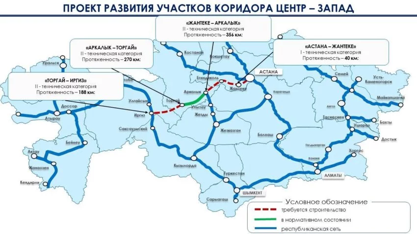 Изображение 3 для Представлены детали проекта "Центр – Запад" автодороги через Костанайскую область