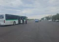 Изображение 4 для Грузовик и пассажирский автобус столкнулись на трассе Костанай-Рудный
