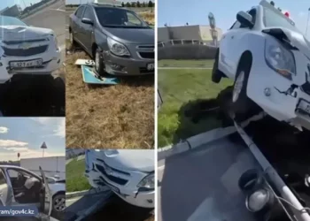 Изображение для новости: Сбитые знаки и разбитые авто: экзамены на права в Казахстане напоминают сцены из триллера