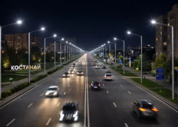 Изображение для новости: Костанай приближается к 100% освещению улиц