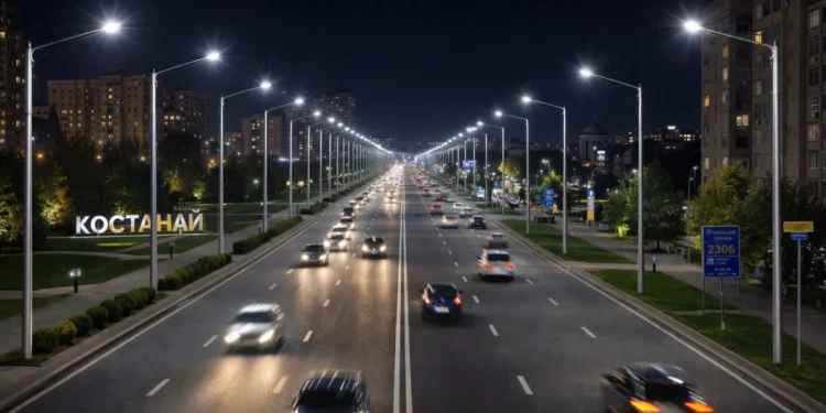 Изображение для новости: Костанай приближается к 100% освещению улиц