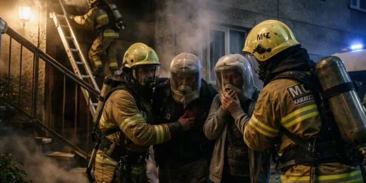 Изображение для новости: Минуты решали всё: костанайские огнеборцы вывели людей из горящего дома