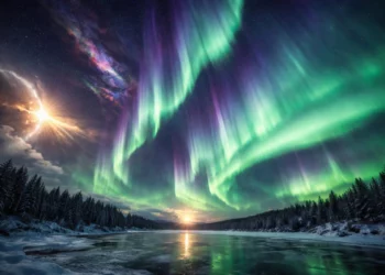 Изображение для новости: Полярные сияния стали ярче: Земля переживает магнитную бурю