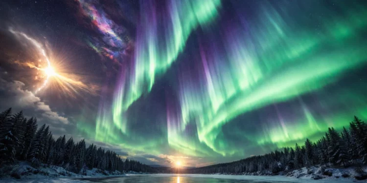 Изображение для новости: Полярные сияния стали ярче: Земля переживает магнитную бурю
