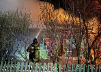 Изображение для новости: При пожаре в Сарыкольском районе спасатели вынесли четыре газовых баллона