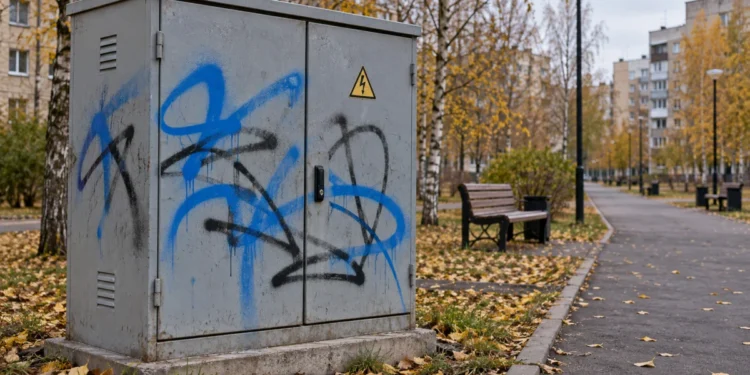 Изображение для новости: За граффити сына ответил родитель: в Лисаковске выявили порчу электрощита